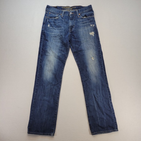 American Eagle Jeans Mens 30x32 Blue Original Straight‎ Medium Wash Denim - Picture 1 of 12